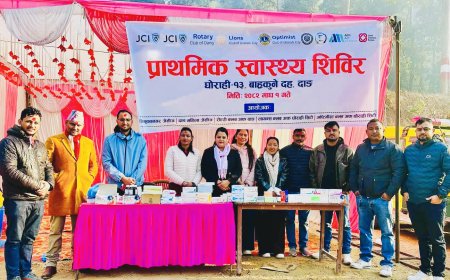 त्रिभुवननगर जेसीजकोआयोजनामा बाह्रकुने दहमा निःशुल्क स्वास्थ्य शिविर, ३१० जना लाभान्वित